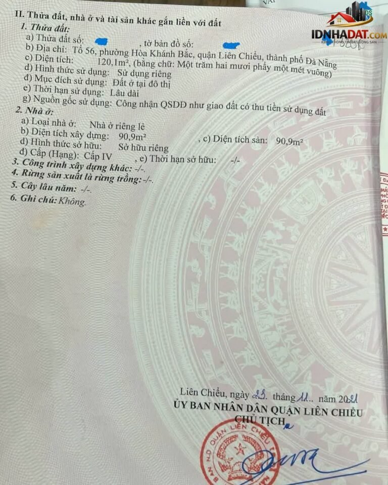 [Review Nhà Đất Sổ Đỏ] Dãy Trọ 5 Phòng Đường Âu Cơ, Quận Liên Chiểu – Đà Nẵng: Cơ Hội Đầu Tư Sinh Lợi