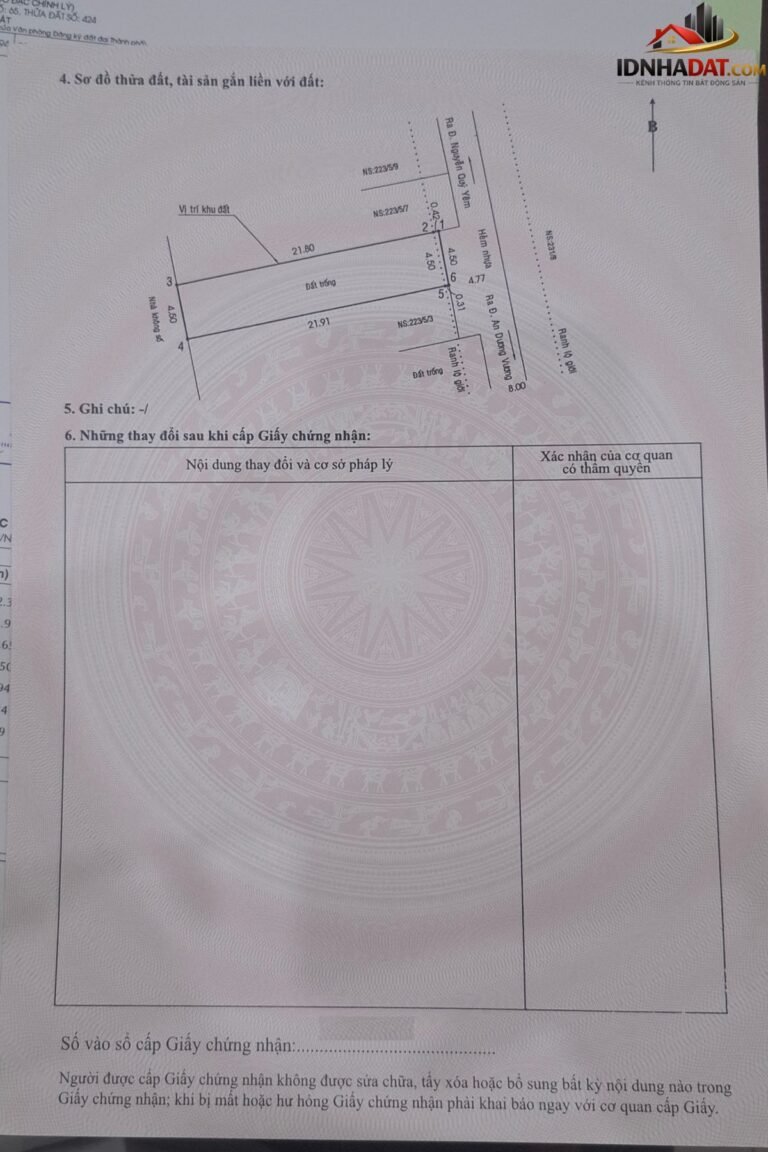 [Review Nhà Đất Sổ Đỏ] Đất thổ cư 100m2 tại Võ Văn Kiệt, Bình Tân – Pháp lý rõ ràng, đầu tư tiềm năng