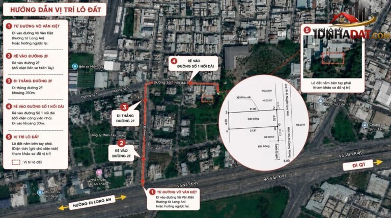 [Review Nhà Đất Sổ Đỏ] Đất thổ cư 100m2 sổ đỏ tại KDC Nam Hùng Vương, Bình Tân – Tiềm năng phát triển cao