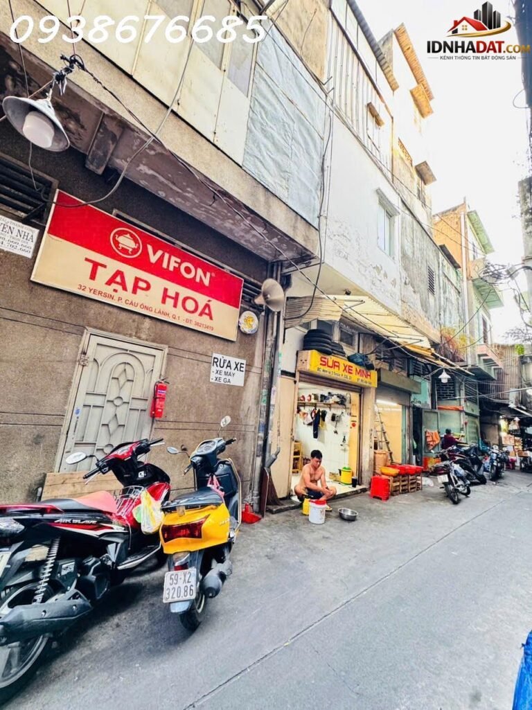 [Đánh Giá Bất Động Sản Sổ Đỏ] Nhà 5 tầng mặt tiền hẻm chợ Đ.Yersin, Quận 1, TP.HCM – Pháp lý rõ ràng, vị trí đắc địa