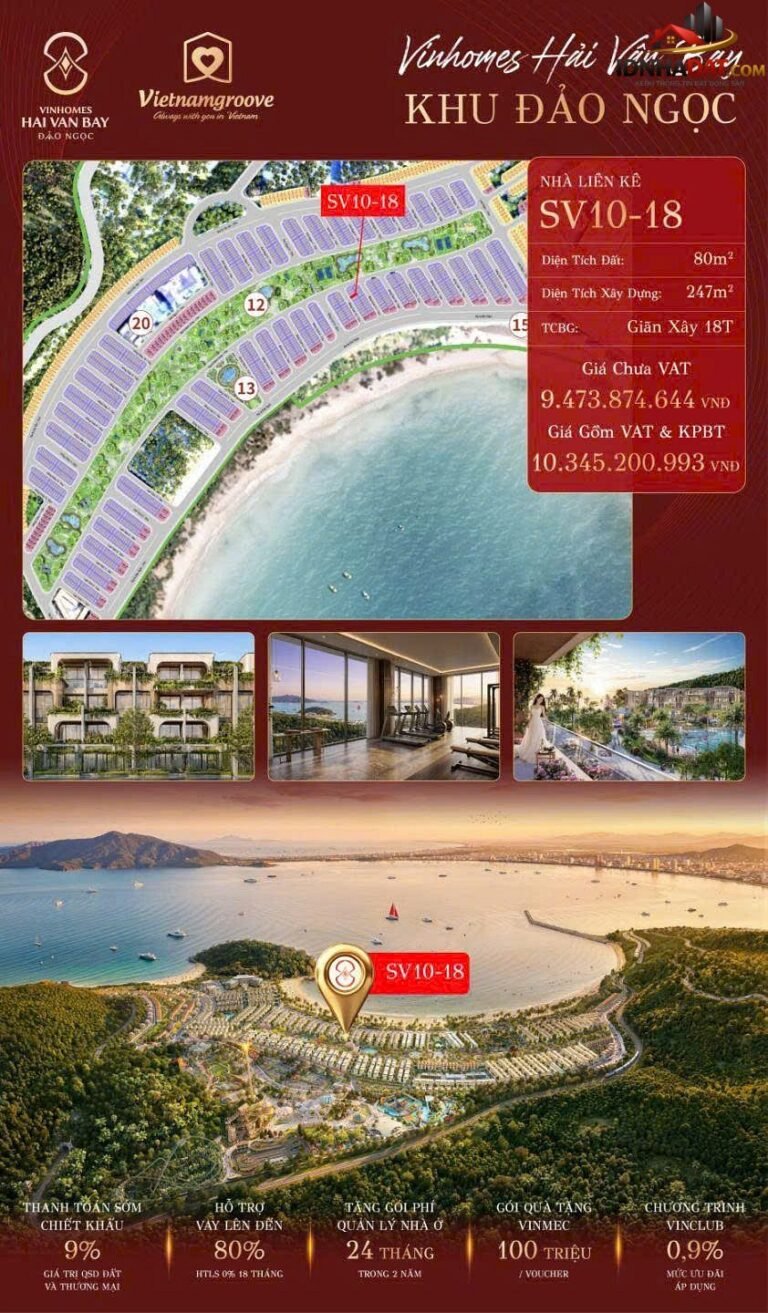 [Review Nhà Đất Sổ Đỏ] Biệt thự liền kề mặt biển Vinhomes Làng Vân, Đà Nẵng – Pháp lý rõ ràng, tiềm năng phát triển lớn
