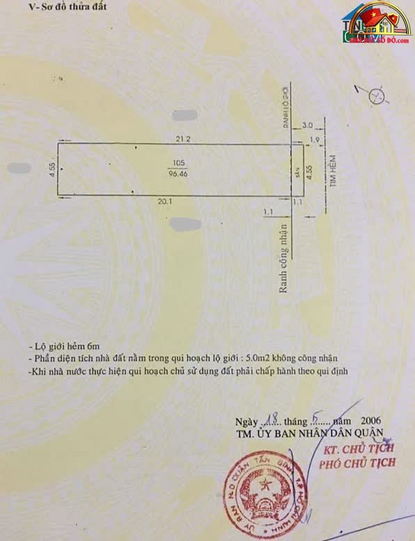 Bán nhà đất Đường Năm Châu – Phường cũ 11 Quận Tân Bình – Phường mới 11 – Thành phố Hồ Chí Minh 100 m² 10.5 tỷ