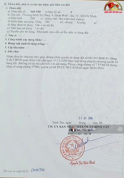 Bán nhà đất Đường Tên Lửa – Phường cũ Bình Trị Đông B Quận Bình Tân – Phường mới Bình Trị Đông B – Thành phố Hồ Chí Minh diện tích 200 m2 giá 21 tỷ