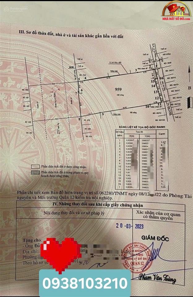 Nhà đất sổ đỏ Đường Lê Thị Riêng – Phường cũ Thới An Quận 12 – Phường mới Thới An – Thành phố Hồ Chí Minh Diện tích 952 m2 Giá 95 tỷ