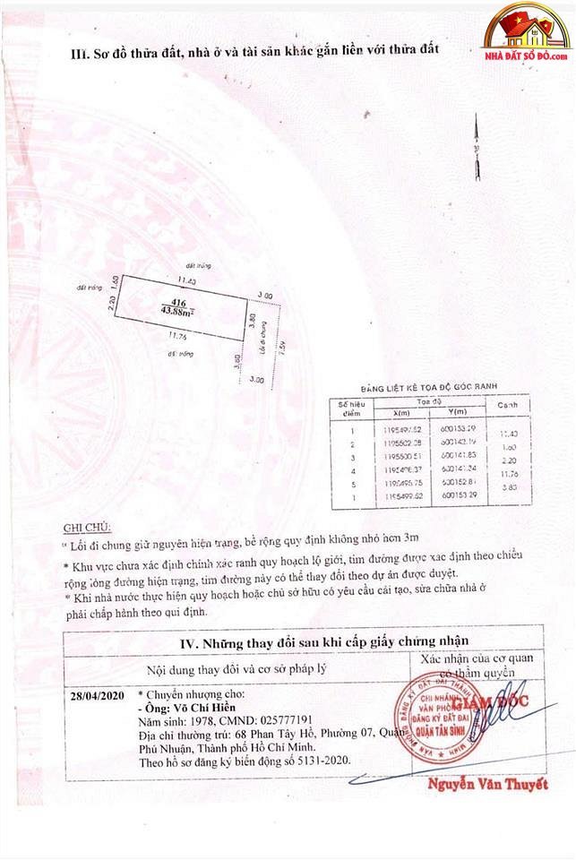 Nhà riêng 44 m2 giá 6.4 tỷ – Bán nhà đất Đường Sông Thương – Phường cũ Tân Sơn Hòa Quận Tân Bình – Phường mới Tân Sơn Hòa – Thành phố Hồ Chí Minh