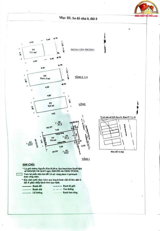 Bán nhà đất Đường Nguyễn Kim – Phường cũ 7 Quận 10 – Phường mới 7 – Thành phố Hồ Chí Minh diện tích 37 m2 giá 18200000000