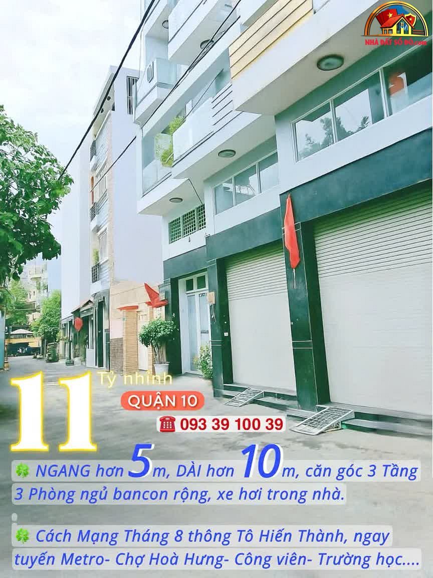 Bán nhà đất Đường Cách Mạng Tháng Tám – Phường cũ Không xác định – Quận 10 – Phường mới Không xác định – Thành phố Hồ Chí Minh 54 m² 11.5 tỷ