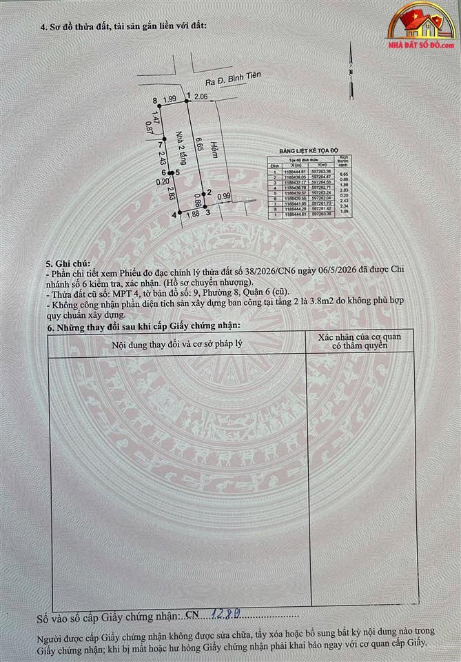 Cần bán nhà đất Đường Bình Tiên – Phường cũ Bình Tiên Quận 6 – Phường mới Không xác định – Thành phố Hồ Chí Minh 15 m2 1.8 tỷ