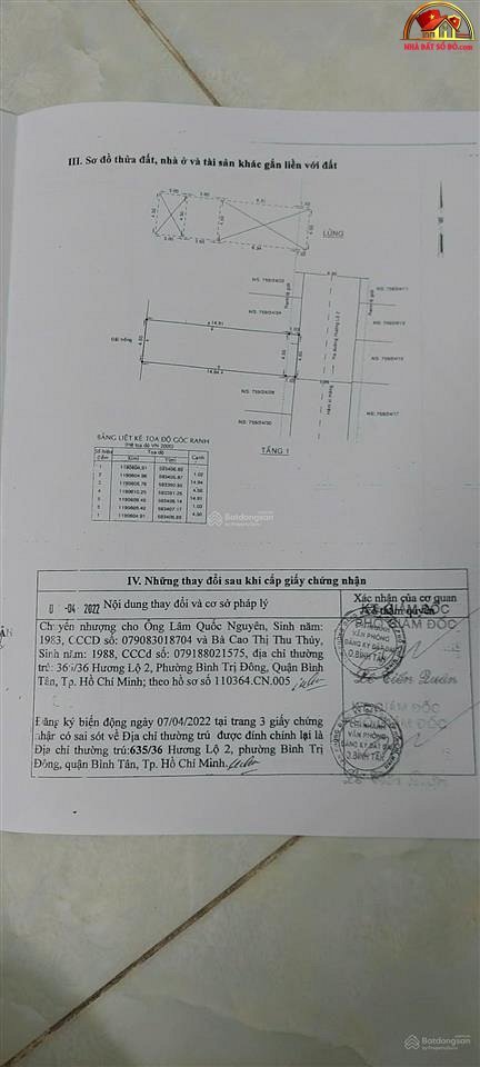 Cần bán nhà đất Đường Hương Lộ 2 – Phường cũ Bình Trị Đông A Quận Bình Tân – Phường mới Bình Trị Đông A – Thành phố Hồ Chí Minh 72 m2 – 5.8 tỷ