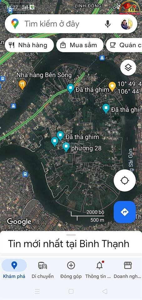 Cần bán đất nông nghiệp Đường Bình Quới – Phường cũ 28 Quận Bình Thạnh – Phường mới 28 – Tỉnh/Thành phố Hồ Chí Minh – Diện tích 1000 m2 – Giá 9 tỷ