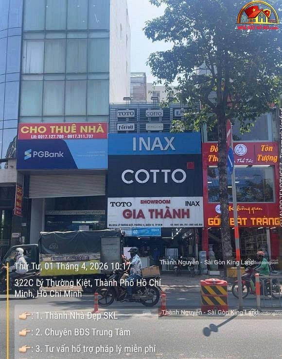 Bán nhà đất Đường Lý Thường Kiệt – Phường cũ Không xác định – Quận 10 – Phường mới Không xác định – Thành phố Hồ Chí Minh diện tích 123 m2 giá 56000000000