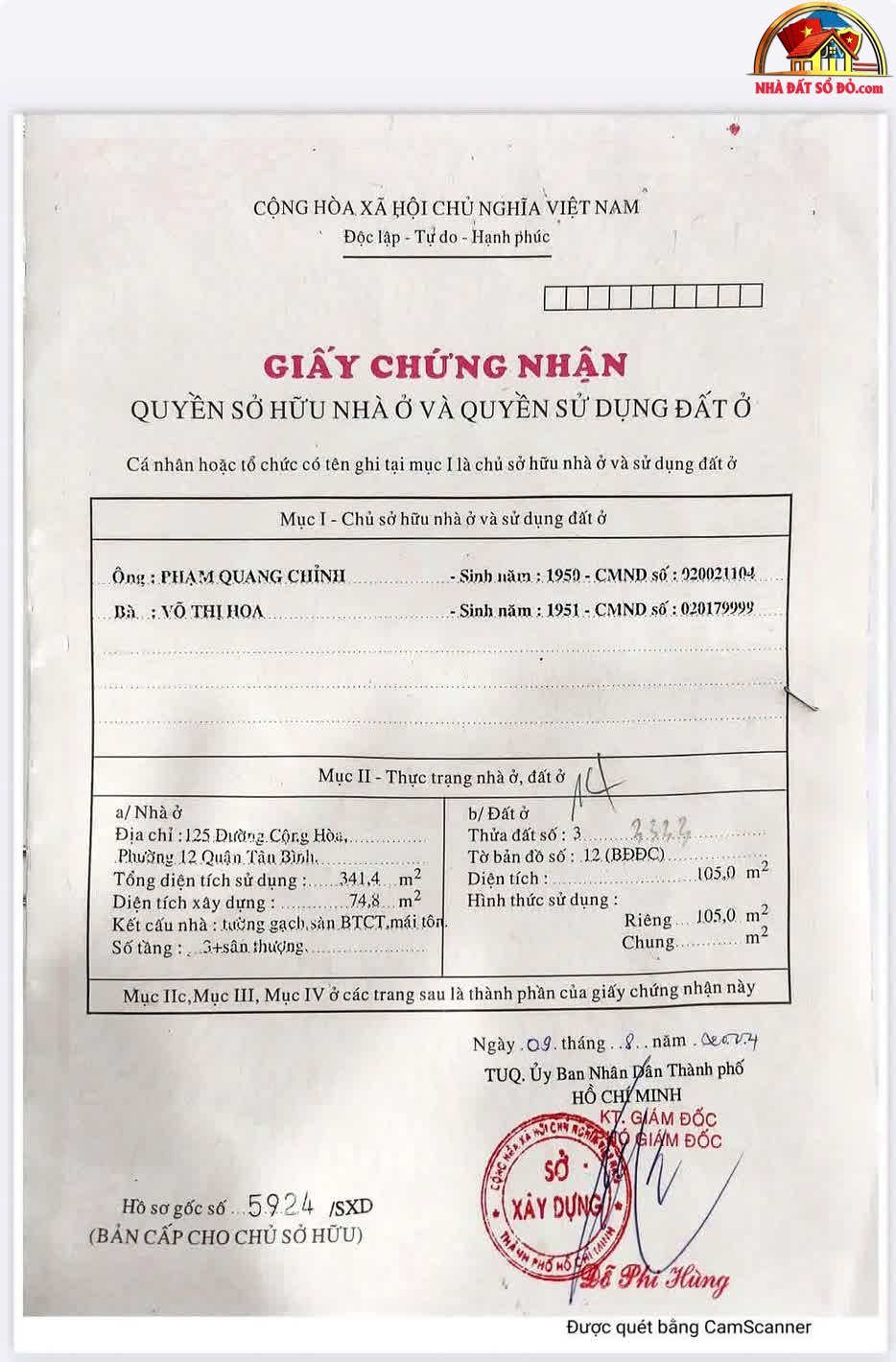 Bán nhà đất Đường Cộng Hòa – Phường cũ 12 Quận Tân Bình – Phường mới 12 – Thành phố Hồ Chí Minh 105m² 40 tỷ
