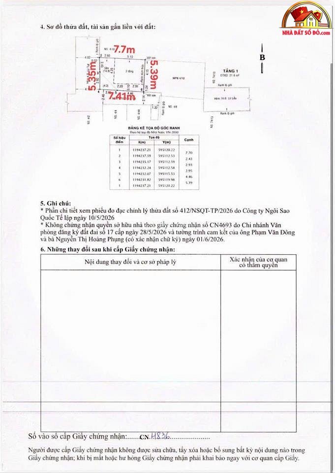 Bán nhà đất Đường Lý Tuệ – Phường cũ Tân Quý Quận Tân Phú – Phường mới Tân Sơn Nhì – Thành phố Hồ Chí Minh 40 m2 4.6 tỷ