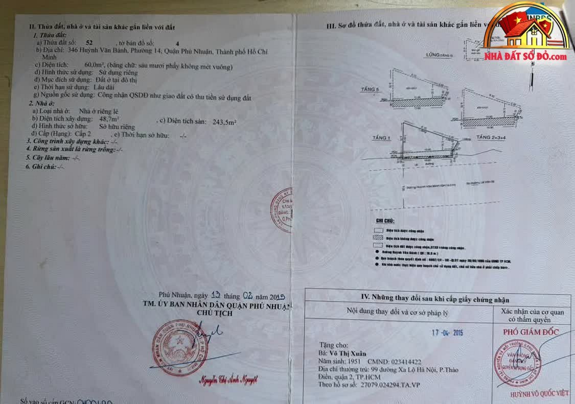 Bán nhà đất Đường Huỳnh Văn Bánh – Phường cũ 13 Quận Phú Nhuận – Phường mới 13 – Thành phố Hồ Chí Minh Diện tích 60 m² Giá 32 tỷ