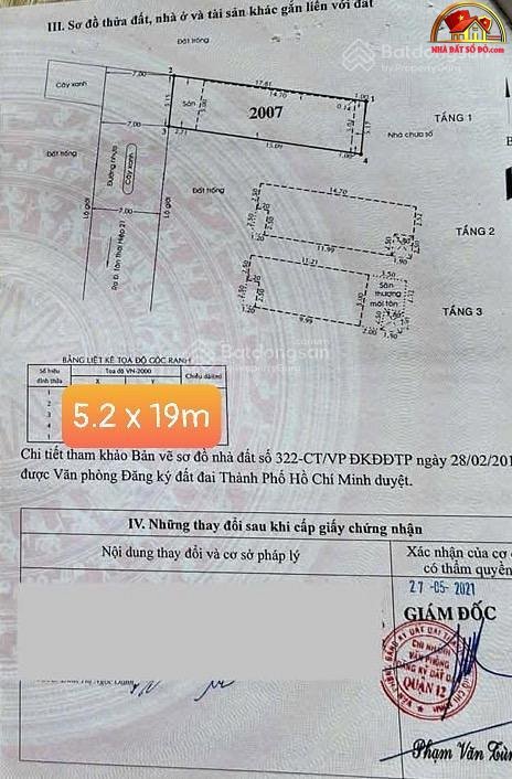 Nhà đất Đường Tân Thới Hiệp – Phường cũ Tân Thới Hiệp Quận 12 – Phường mới Tân Thới Hiệp – Thành phố Hồ Chí Minh diện tích 97 m2 giá 7.4 tỷ