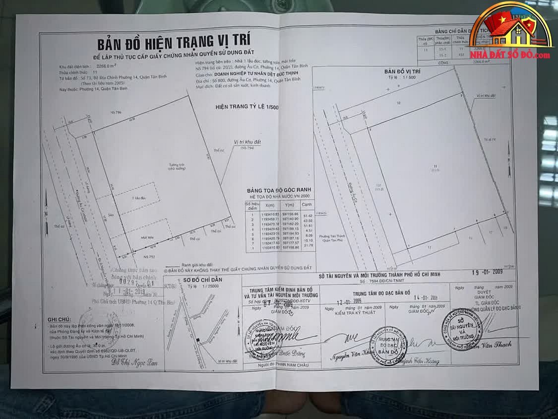 Bán nhà đất Đường Âu Cơ – Phường cũ 14 Quận Tân Bình – Phường mới 14 – Thành phố Hồ Chí Minh diện tích 2266 m² giá 220 tỷ