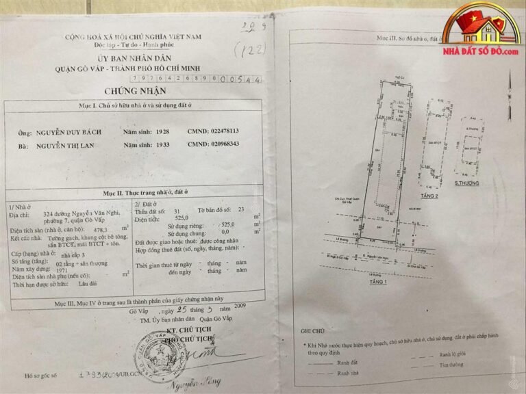Nhà mặt tiền Đường Nguyễn Văn Nghi – Phường cũ 7 Quận Gò Vấp – Phường mới 7 – Thành phố Hồ Chí Minh diện tích 525 m2 giá thỏa thuận
