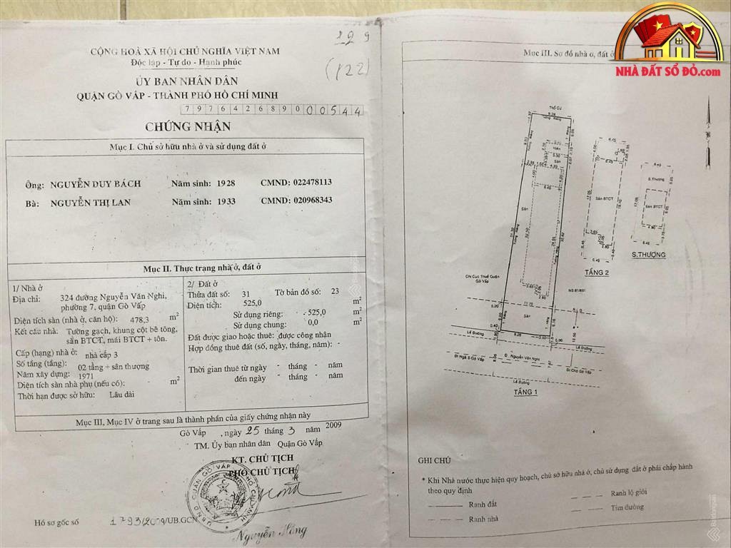 Nhà mặt tiền Đường Nguyễn Văn Nghi – Phường cũ 7 Quận Gò Vấp – Phường mới 7 – Thành phố Hồ Chí Minh diện tích 525 m2 giá thỏa thuận