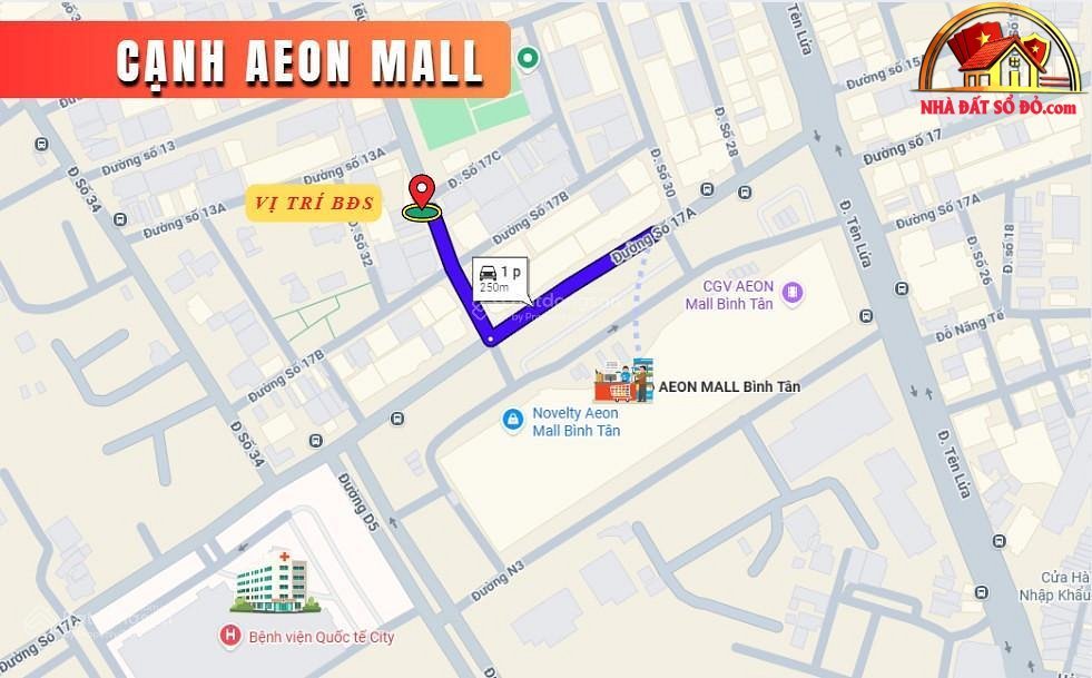 Bán nhà đất Đường Số 32 – Phường cũ An Lạc Quận Bình Tân – Phường mới Bình Trị Đông B – Thành phố Hồ Chí Minh 100 m2 13.5 tỷ