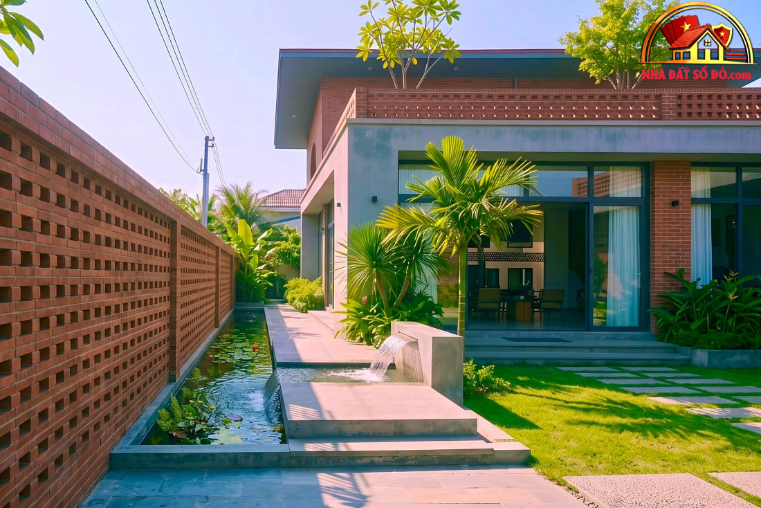 Cấu trúc hạ nhiệt tự nhiên cho biệt thự vườn sân trong Vĩnh Phúc- Ảnh 8.