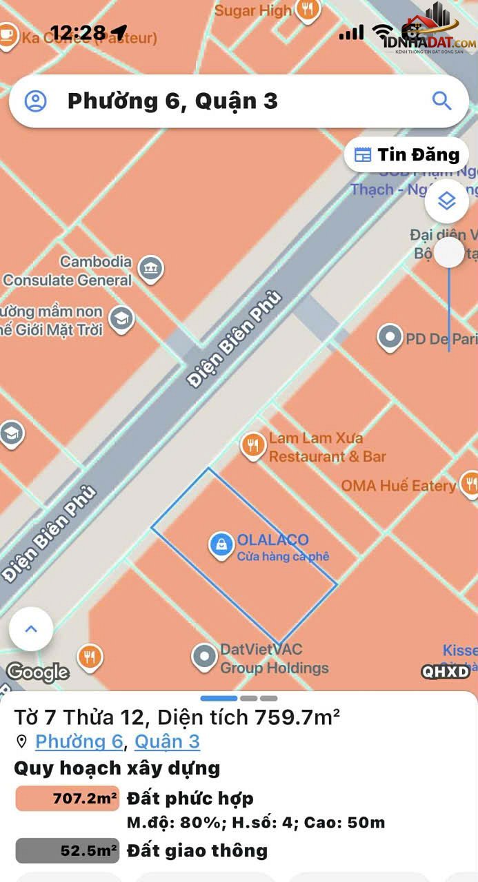 [Đánh Giá Bất Động Sản Sổ Đỏ] Nhà đất thổ cư có sổ đỏ 760m2 mặt tiền Đường Điện Biên Phủ, Quận 3 – Tiềm năng kinh doanh cao
