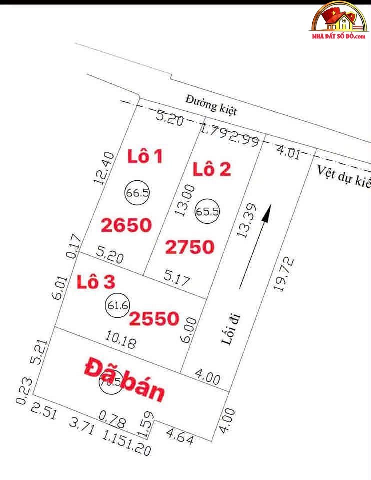 Bán cụm đất kiệt 65 Phạm Như Xương – Phường cũ Hòa Khánh Nam Quận Liên Chiểu – Phường mới Hòa Khánh Nam – Thành phố Đà Nẵng 67m2 2.55 tỷ