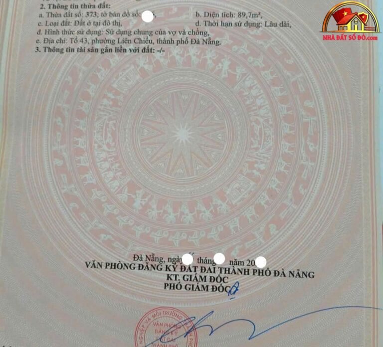 Bán đất kiệt ô tô k97 nguyễn lương bằng – gần trường đhbk – diện tích 90m2 – giá 3.5 tỷ