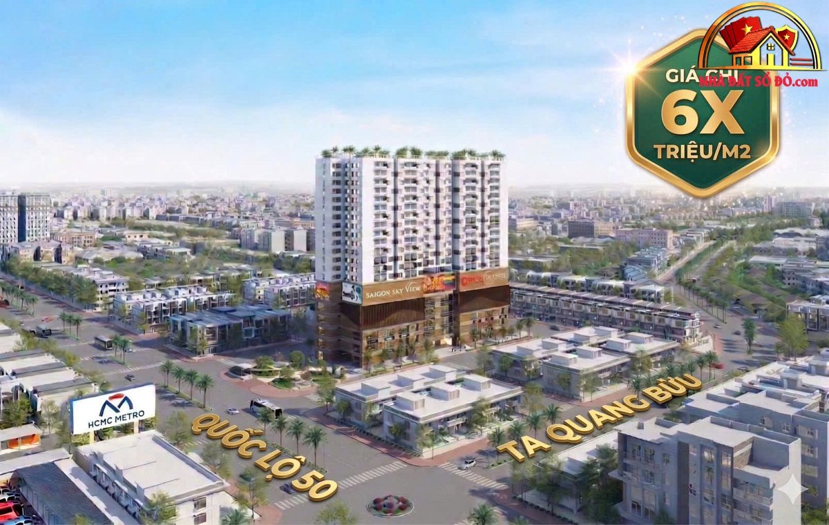 bán căn hộ sky view quốc lộ 50, phường 6, quận 8 – 62m2 – 4185000000