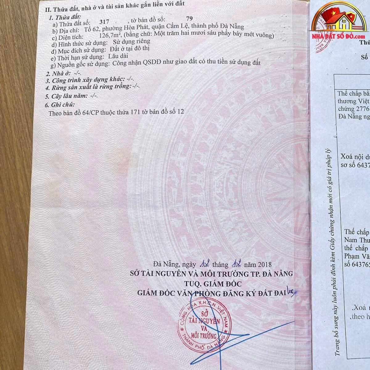 Bán đất đẹp Đường 10 – Phường cũ Hòa Phát Quận Cẩm Lệ – Thành phố Đà Nẵng diện tích 126m2 giá 5.5 tỷ