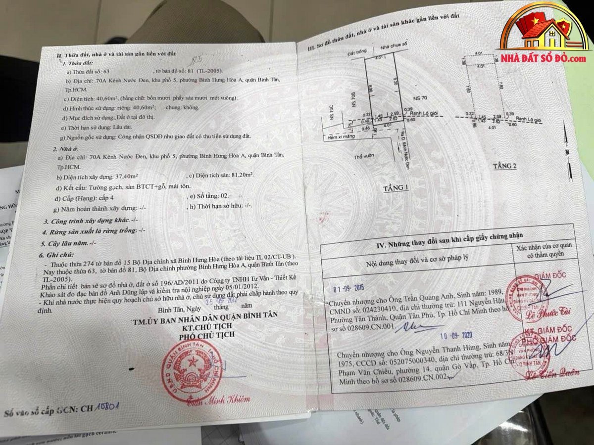 Nhà to nhà bé miễn đẹp là được Đường Kênh Nước Đen – Phường cũ Bình Hưng Hòa Quận Tân Phú – Phường mới Bình Hưng Hòa – Thành phố Hồ Chí Minh diện tích 41m2 giá 5.4 tỷ