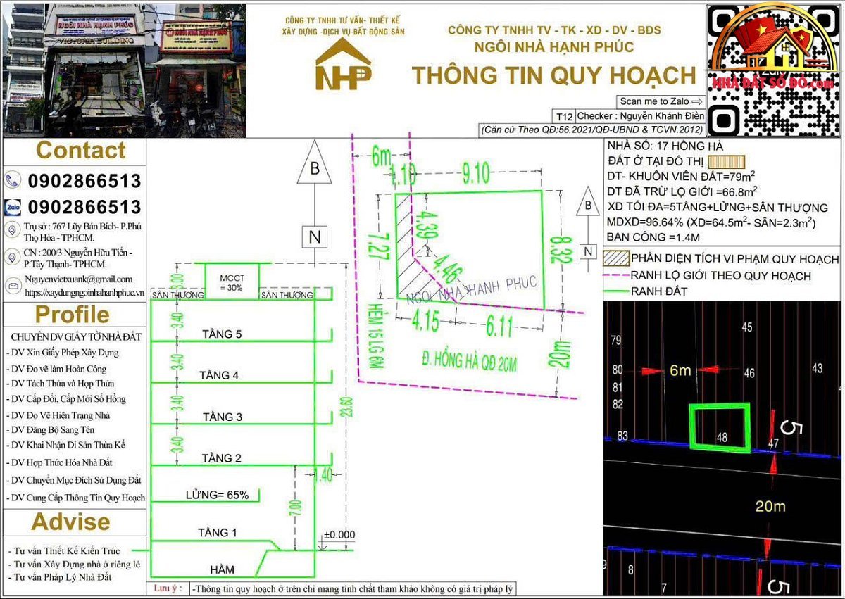 Bán nhà mặt tiền Đường Hồng Hà – Phường cũ 2 Quận Tân Bình – Phường mới Tân Sơn Hòa – Thành phố Hồ Chí Minh 80m2 23 tỷ