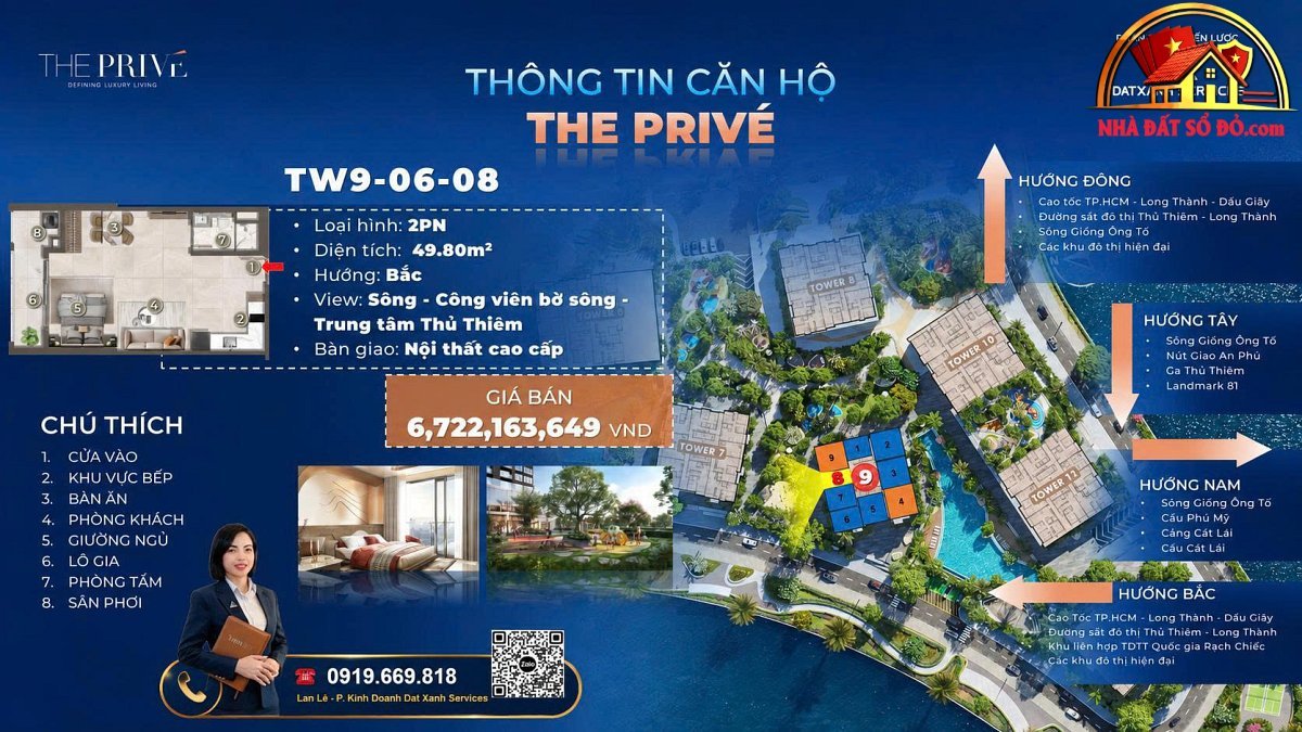 Bán căn hộ 1 phòng ngủ view sông Đường Song Hành – Phường cũ Bình Trưng Đông – Quận 2 – Thành phố Hồ Chí Minh 50m2 6.7 tỷ