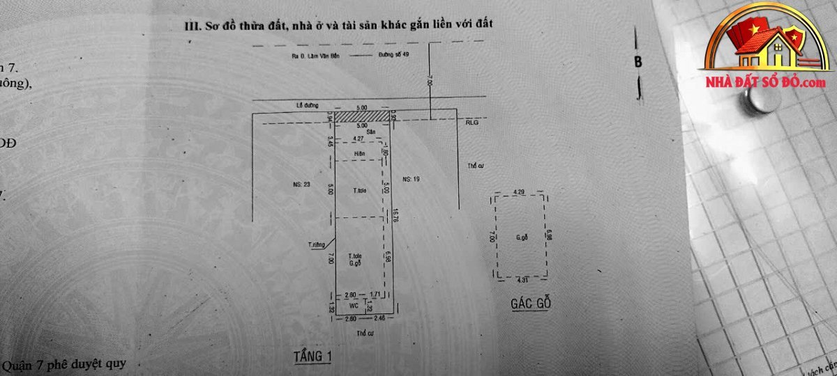 Bán nhà đất Đường 49 – Phường cũ Bình Thuận Quận 7 – Phường mới Bình Thuận – Thành phố Hồ Chí Minh diện tích 85m2 giá 16 tỷ