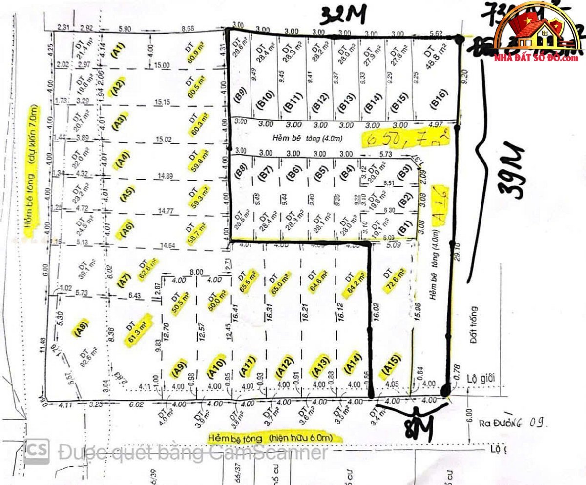 Đất đẹp 10×55 xây biệt thự nhà xưởng hẻm 1/ An Phú Đông 25, Quận 12 – Diện tích 550m2 – Giá 20.9 tỷ
