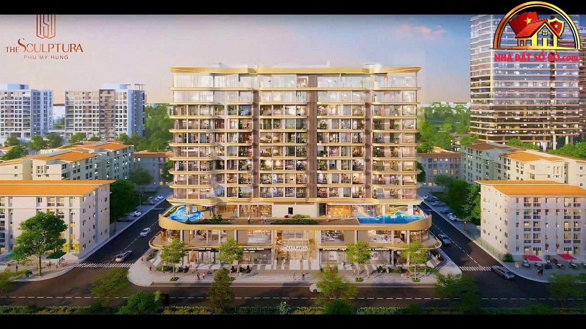 The sculptura phú mỹ hưng – mở bán shophouse khối đế mặt tiền đường hà huy tập sầm uất – diện tích 200m2 – giá 48 tỷ
