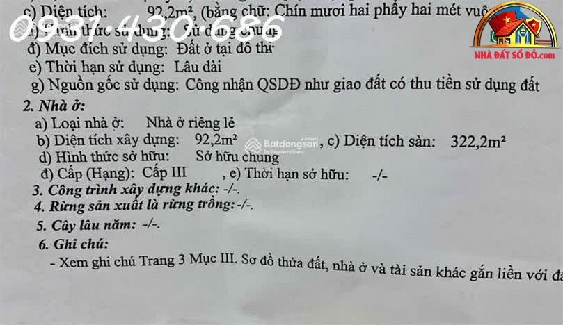 Bán nhà đất Đường Tạ Uyên – Phường cũ 6 – Quận 11 – Phường mới 6 – Thành phố Hồ Chí Minh 92 m² 41 tỷ