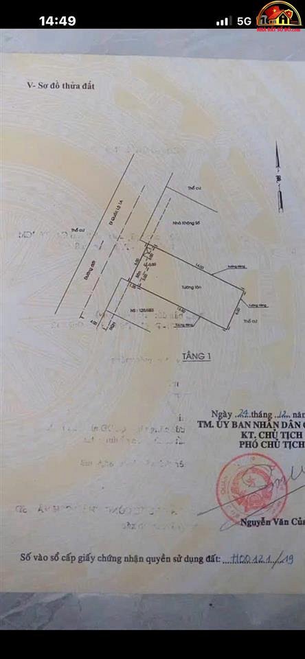 Nhà mặt tiền đường Tân Thới Hiệp 1 – Phường cũ Tân Thới Hiệp Quận 12 – Phường mới Tân Thới Hiệp – Thành phố Hồ Chí Minh diện tích 88 m2 – giá 5.8 tỷ