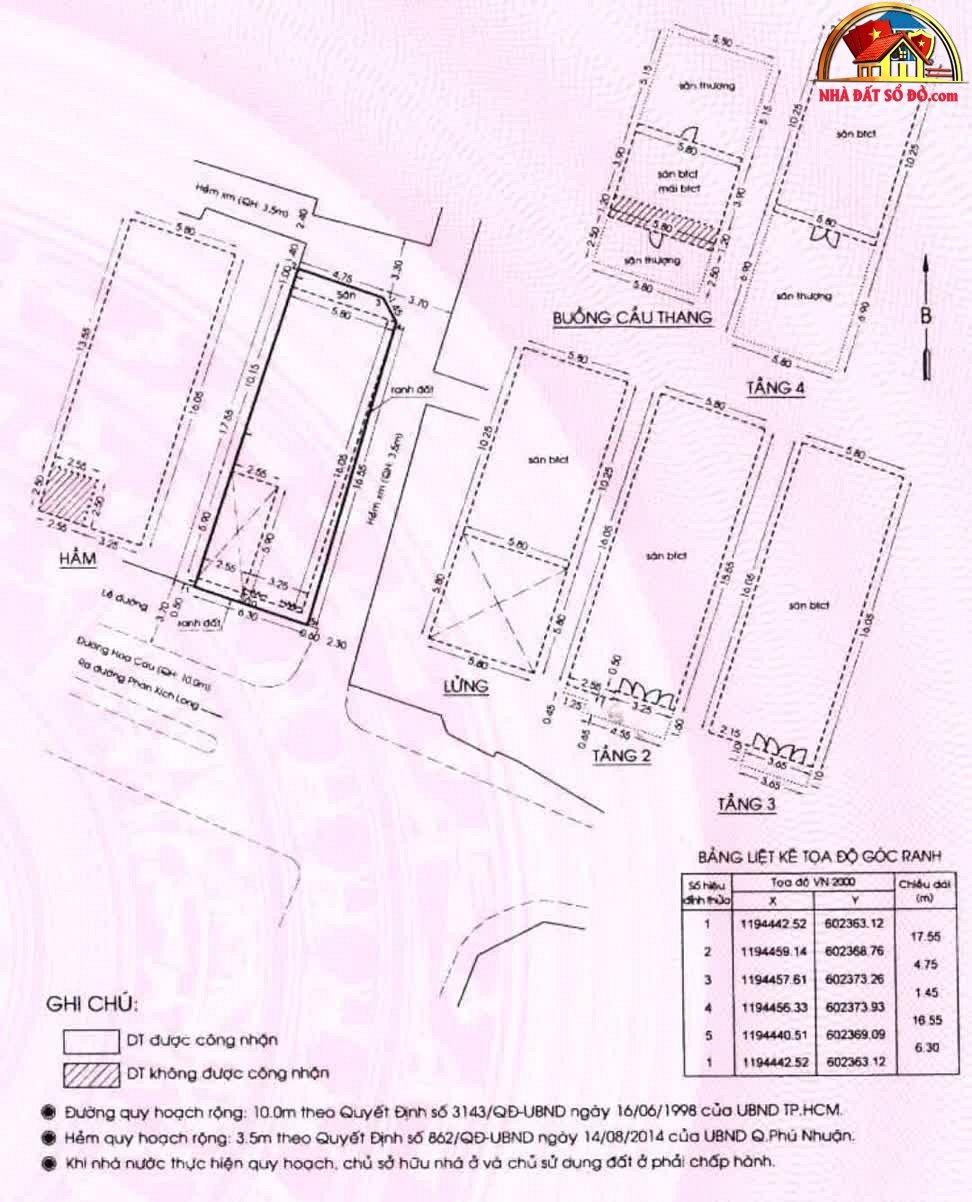 Bán nhà mặt phố Đường Hoa Cau – Phường cũ 7 Quận Phú Nhuận – Phường mới 7 – Thành phố Hồ Chí Minh diện tích 107 m² giá 49000000000
