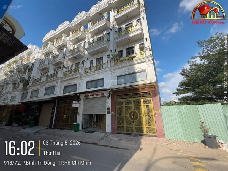Bán nhà đất Đường Hương Lộ 2 – Phường cũ Bình Trị Đông A Quận Bình Tân – Phường mới Bình Trị Đông – Thành phố Hồ Chí Minh – Diện tích 55 m2 – Giá 7.55 tỷ