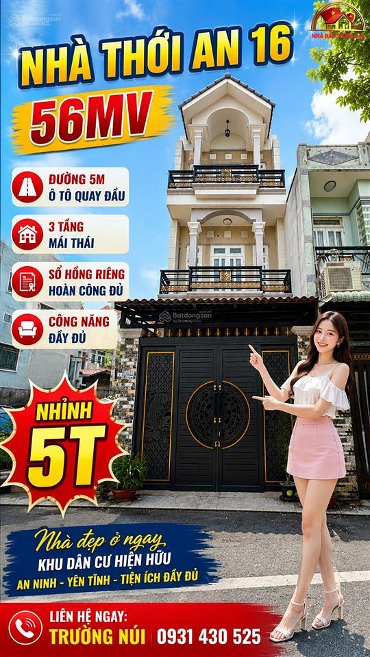 Ngôi nhà đẹp 3 tầng hẻm xe hơi Thới An – Quận 12 – Thành phố Hồ Chí Minh giá 5.49 tỷ – Diện tích 56 m2