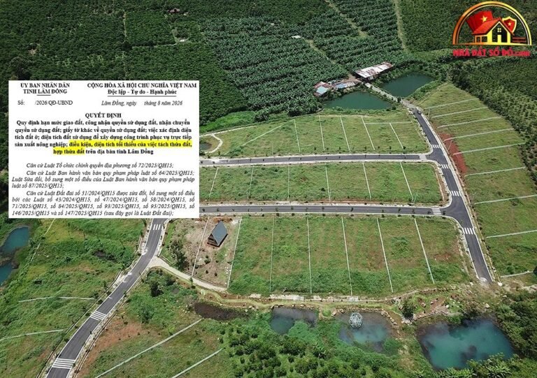 Quy định tách thửa đất mới tại Lâm Đồng từ 2026