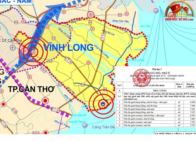 Đơn Giá Bồi Thường Mới Tại Vĩnh Long: Xu Hướng Bất Động Sản 2026–2027
