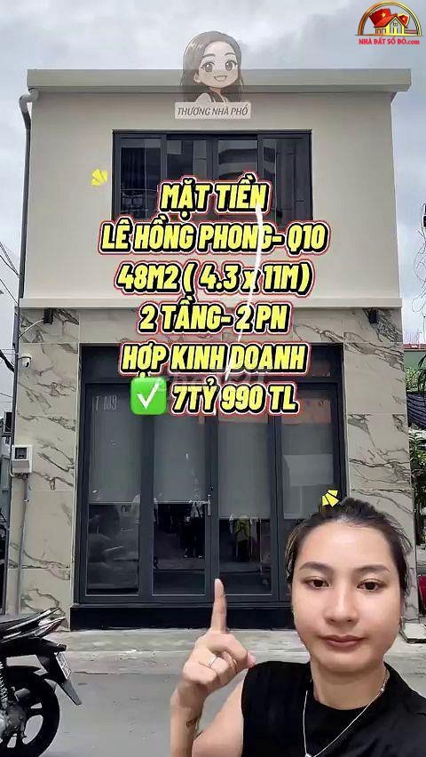 Bán nhà đất Đường Lê Hồng Phong – Phường cũ 10 Quận 10 – Phường mới 10 – Thành phố Hồ Chí Minh 48m2 7.99 tỷ