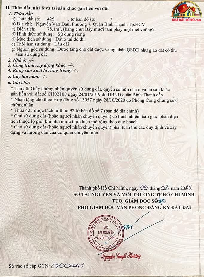 Bán căn hộ chung cư Đường Nguyễn Văn Đậu – Phường cũ 7 Quận Bình Thạnh – Phường mới 7 – Thành phố Hồ Chí Minh diện tích 78 m² giá 15.5 tỷ