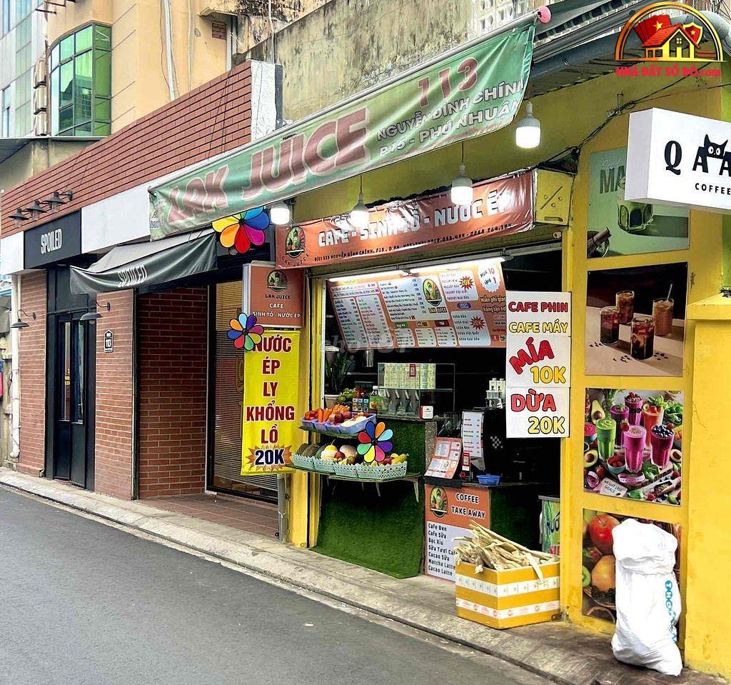 SANG NHƯỢNG QUÁN SINH TỐ – NƯỚC ÉP MANG ĐI Đường Nguyễn Đình Chính – Phường 15 Quận Phú Nhuận – Thành phố Hồ Chí Minh Diện tích 20 m² Giá 70 triệu
