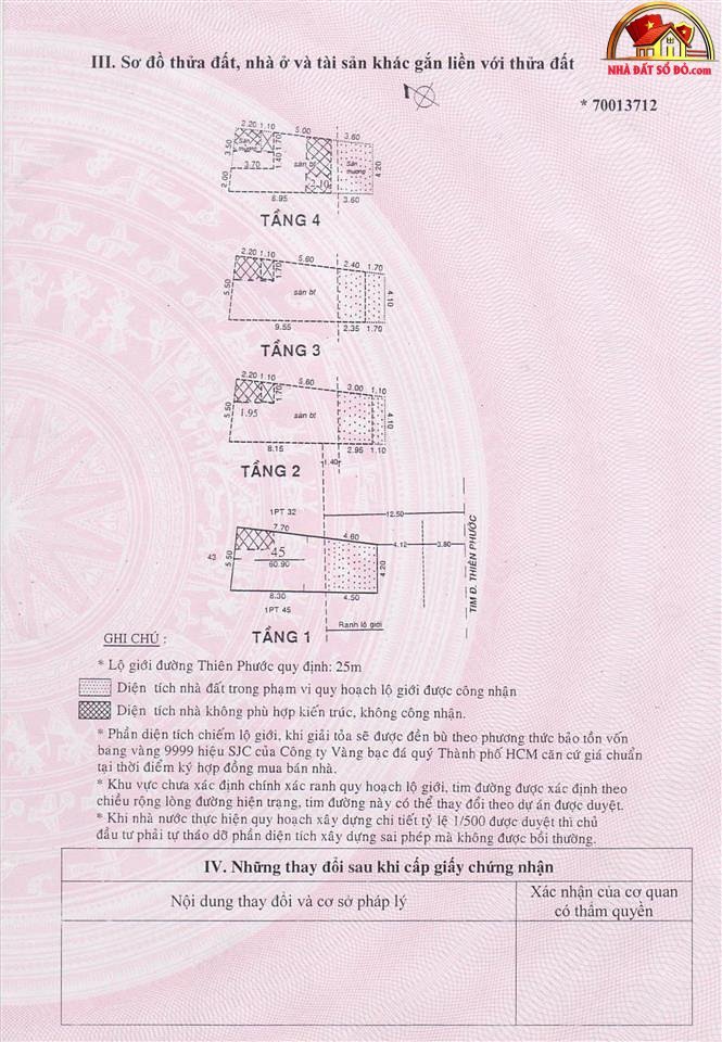 Bán nhà đất đường Thiên Phước – Phường cũ 9 Quận Tân Bình – Phường mới 9 – Thành phố Hồ Chí Minh diện tích 60 m2 giá 15600000000