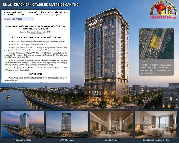 Dự Án Khách Sạn 18 Tầng Tại Cần Thơ: Cơ Hội Đầu Tư Bất Động Sản Sổ Đỏ