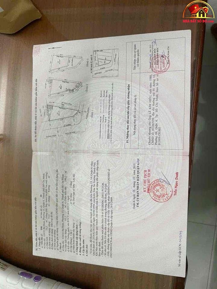 Bán nhà đất Đường Bà Hom – Phường cũ 13 Quận 6 – Phường mới 13 – Thành phố Hồ Chí Minh Diện tích 80 m2 Giá 11 tỷ