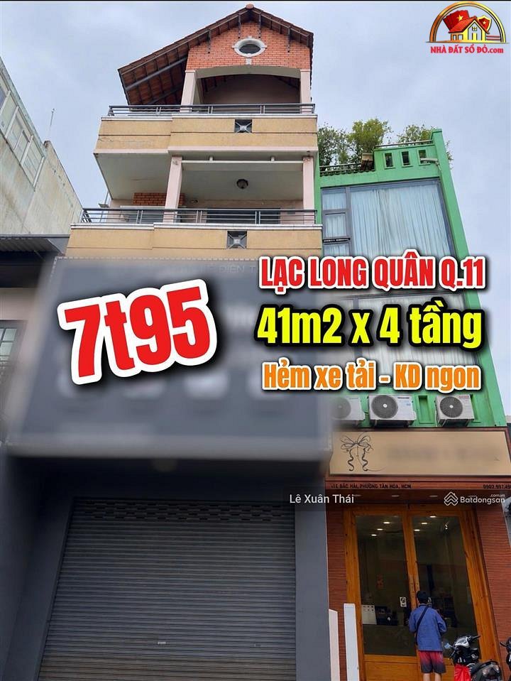 Nhà riêng 41 m2 giá 7.95 tỷ bán nhà đất đường Lạc Long Quân – Phường cũ 5 Quận 11 – Phường mới 5 – Thành phố Hồ Chí Minh