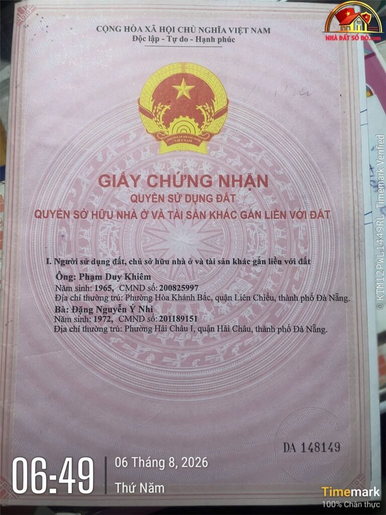 Chính chủ cần bán đất vị trí đẹp mặt tiền đường Âu Cơ – Phường cũ Hòa Khánh Bắc Quận Liên Chiểu – Phường mới Hòa Khánh Bắc – Thành phố Đà Nẵng diện tích 308m2 giá 8.5 tỷ